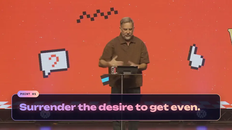 Lower third over the stream of the pastor preaching