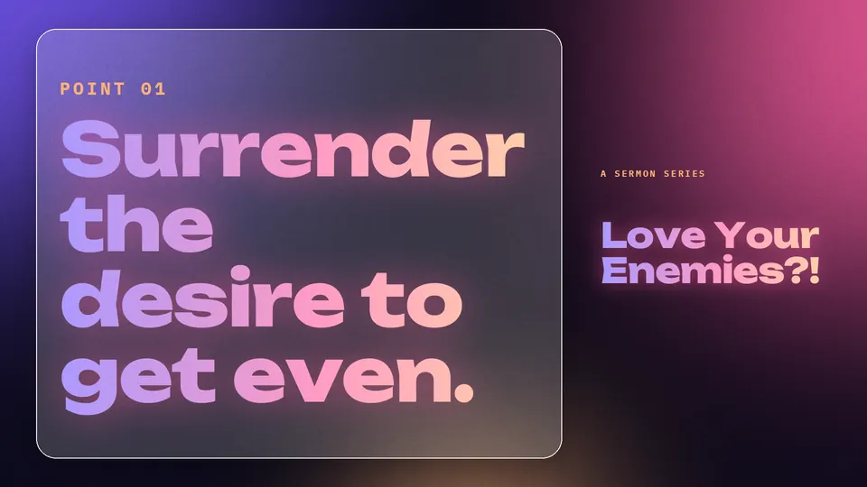 Screen slide: a scripture from Matthew 5 in the Glow style